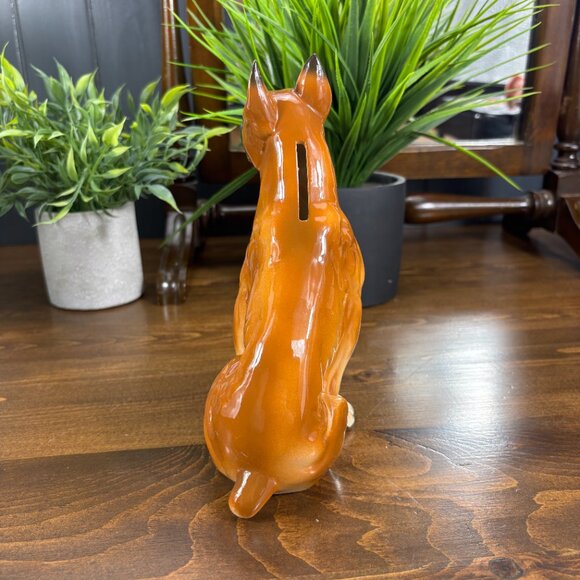 Vintage Enesco Boxer Dog Coin Bank Ceramic Boxer Figurine for Boxer Breed Owner - Picture 6 of 14